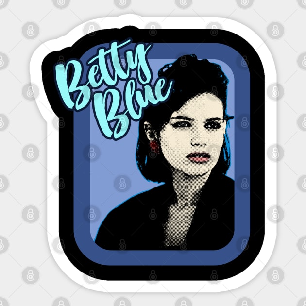 Beatrice Dalle Betty Blue Retro Tribute Sticker by DankFutura